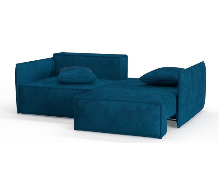 Диван-кровать из рогожки Лортон синего цвета - лучшие Прямые диваны в INMYROOM