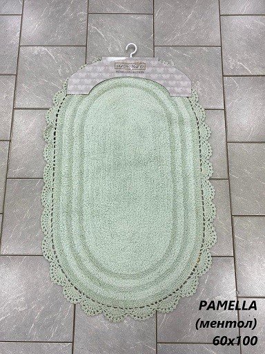 Коврик для ванной Pamella 60х100 светло-зеленого цвета  - купить Коврики для ванной по цене 3670.0