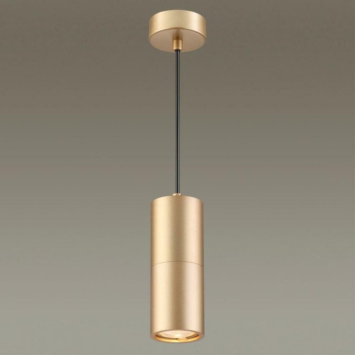 Подвесной светильник Duetta из металла золотго цвета - лучшие Подвесные светильники в INMYROOM
