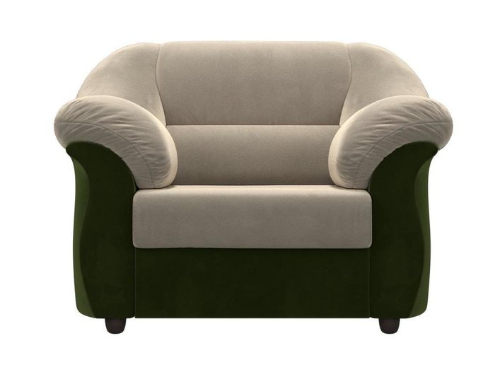 Кресло Карнелла бежево-зеленого цвета - купить Интерьерные кресла по цене 24990.0