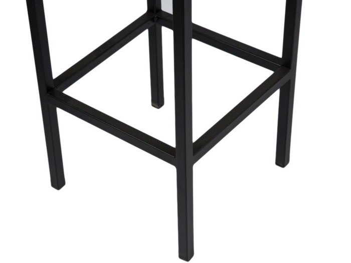 Обеденная группа из барной консоли и двух полубарных стульев черно-серого цвета - лучшие Барные столы в INMYROOM
