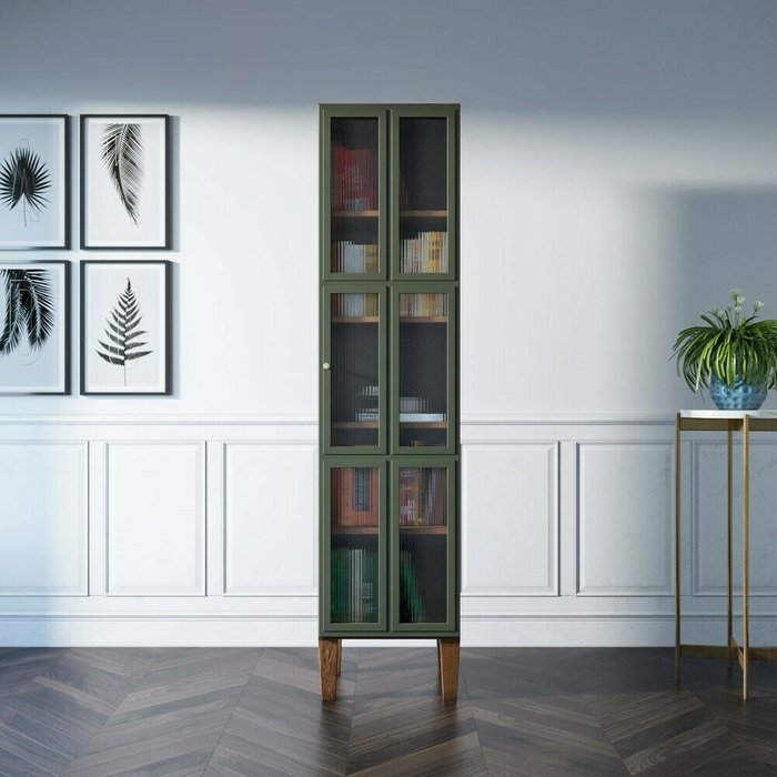 Книжный шкаф Andersen с рифлеными стеклами - купить Книжные шкафы по цене 102567.0