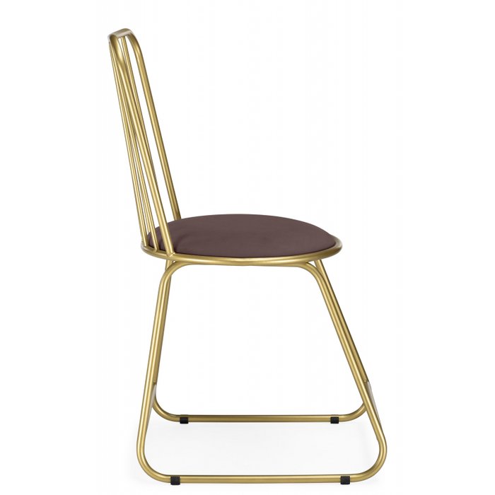 Стул Лирион коричнево-золотого цвета - лучшие Обеденные стулья в INMYROOM