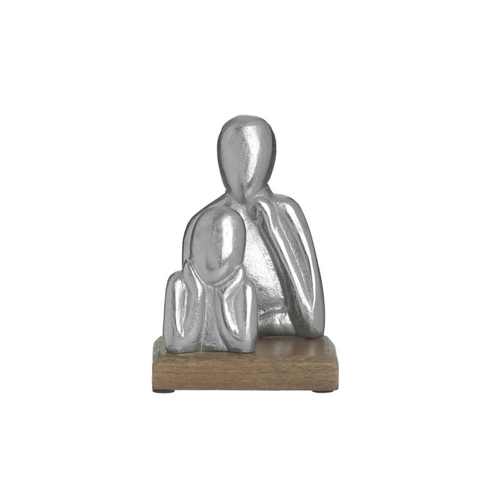 Декор настольный Figure коричнево-серебряного цвета - купить Фигуры и статуэтки по цене 2240.0