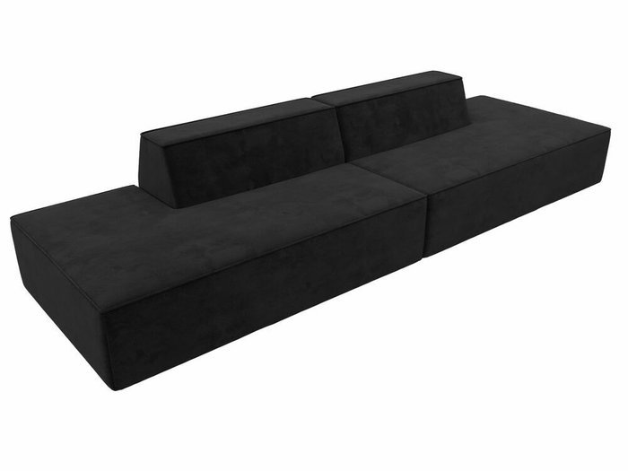 Прямой модульный диван Монс Лофт черного цвета - лучшие Прямые диваны в INMYROOM