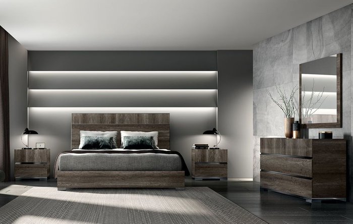 Кровать Dea 180x200 темно-коричневого цвета - купить Кровати для спальни по цене 133644.0