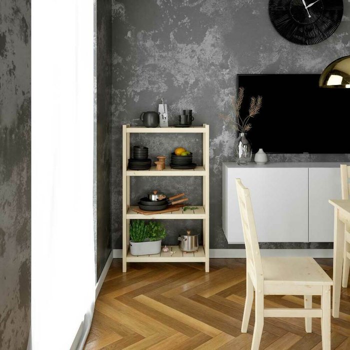 Стеллаж Классический с четырьмя полками - лучшие Стеллажи в INMYROOM Стеллаж Классический с четырьмя полками - лучшие Стеллажи в INMYROOM
