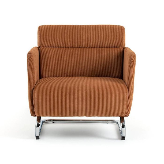 Кресло из рифленого велюра Canti коричневого цвета - купить Интерьерные кресла по цене 47554.0