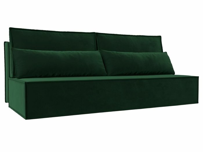 Прямой диван-кровать Фабио Лайт зеленого цвета