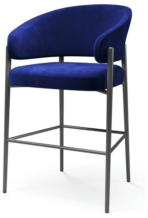 Барный стул Linda синего цвета