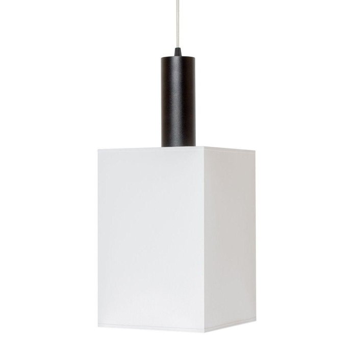 Подвесной светильник Box с абажуром белого цвета 