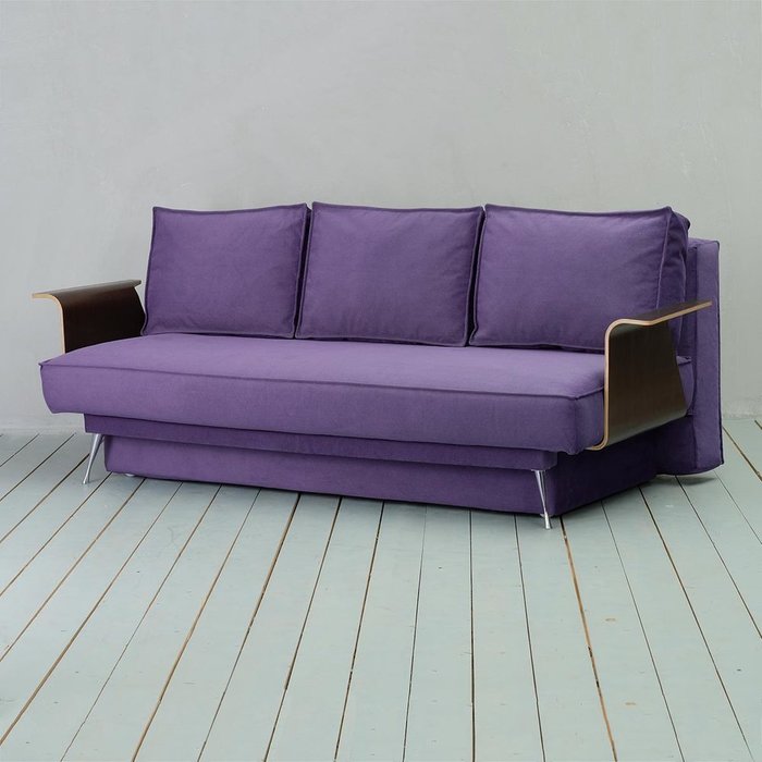 Диван-кровать Модена Galaxy фиолетового цвета - купить Прямые диваны по цене 21990.0