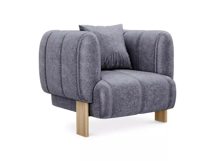 Кресло Cassis темно-серого цвета с бежевыми ножками