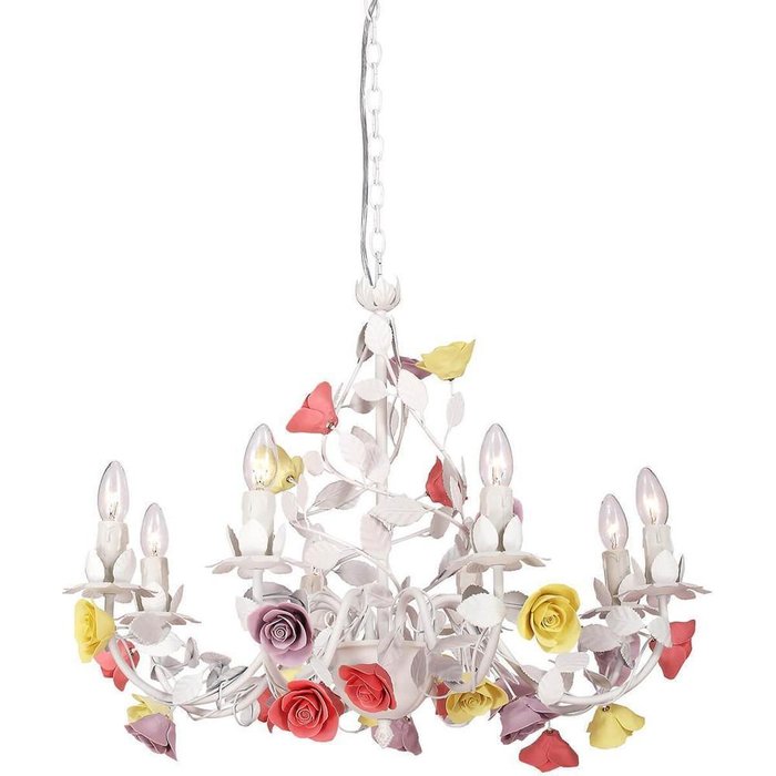 Подвесная люстра Fiori Di Rose из керамики белого цвета - купить Подвесные люстры по цене 60440.0