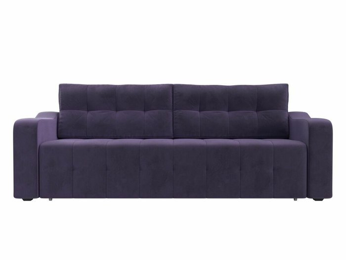 Прямой диван-кровать Лиссабон темно-фиолетового цвета - купить Прямые диваны по цене 47999.0
