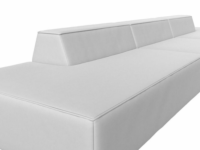 Прямой модульный диван Монс Лонг белого цвета (экокожа) - лучшие Прямые диваны в INMYROOM