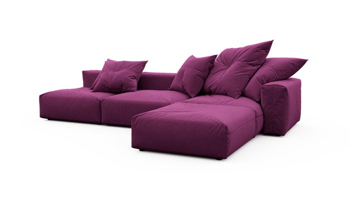 Угловой диван Фиджи фиолетового цвета - купить Угловые диваны по цене 100000.0