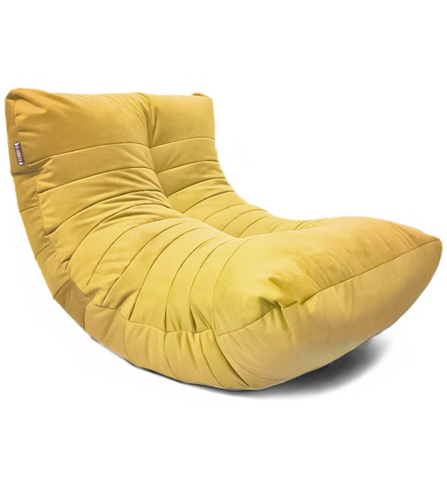Кресло мешок Кокон Maserrati 11 XL желтого цвета