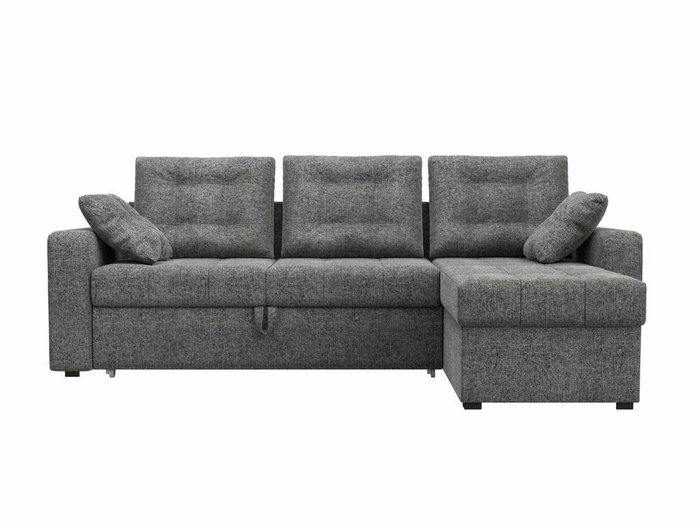 Угловой диван-кровать Камелот серого цвета правый угол - купить Угловые диваны по цене 47999.0
