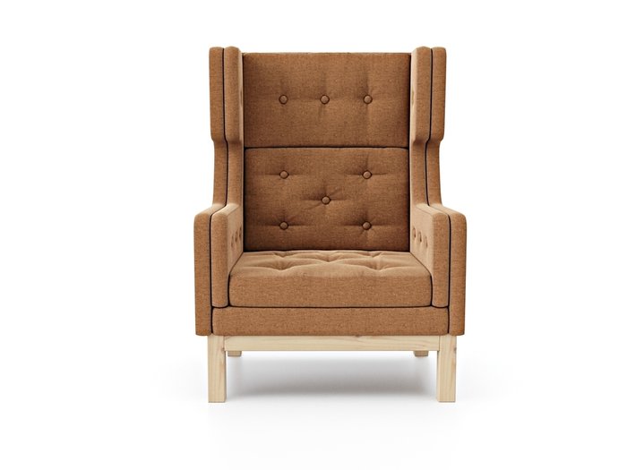 Кресло Айверс Хай коричневого цвета - лучшие Интерьерные кресла в INMYROOM