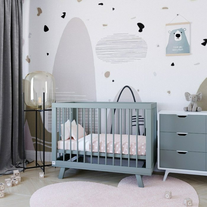 Кроватка для новорожденного Lilla Aria 60х120 серого цвета - лучшие Колыбели в INMYROOM