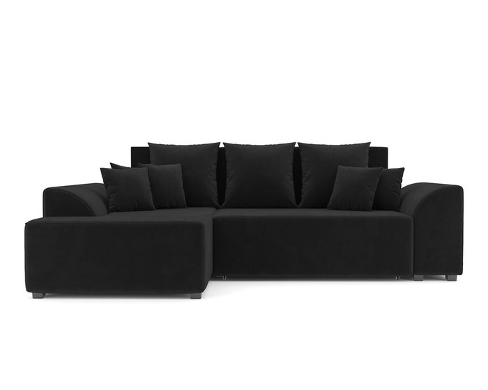 Угловой диван-кровать Каскад черного цвета левый угол - купить Угловые диваны по цене 46790.0