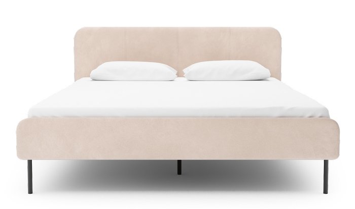 Кровать Элиса 160х200 бежевого цвета без подъемного механизма - лучшие Кровати для спальни в INMYROOM Кровать Элиса 160х200 бежевого цвета без подъемного механизма - лучшие Кровати для спальни в INMYROOM