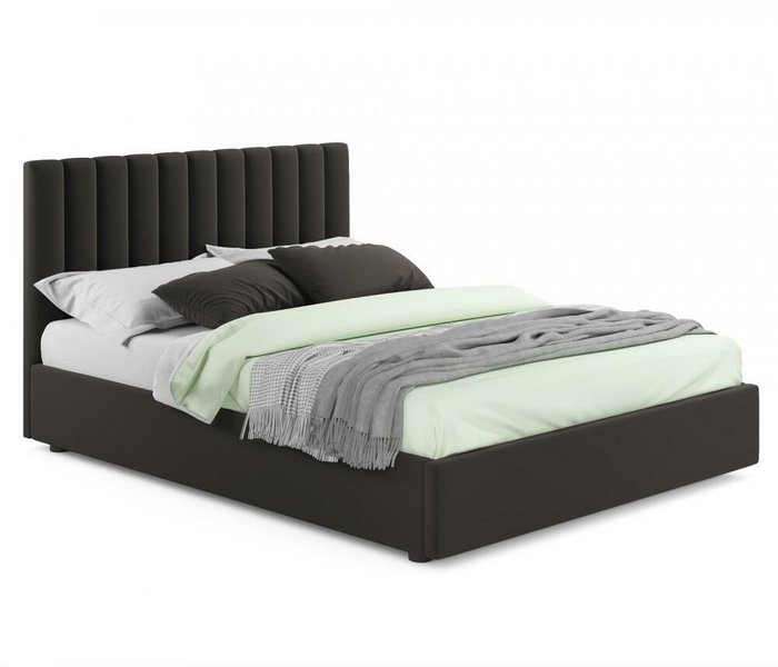 Кровать с подъемным механизмом Olivia 180х200 коричневого цвета