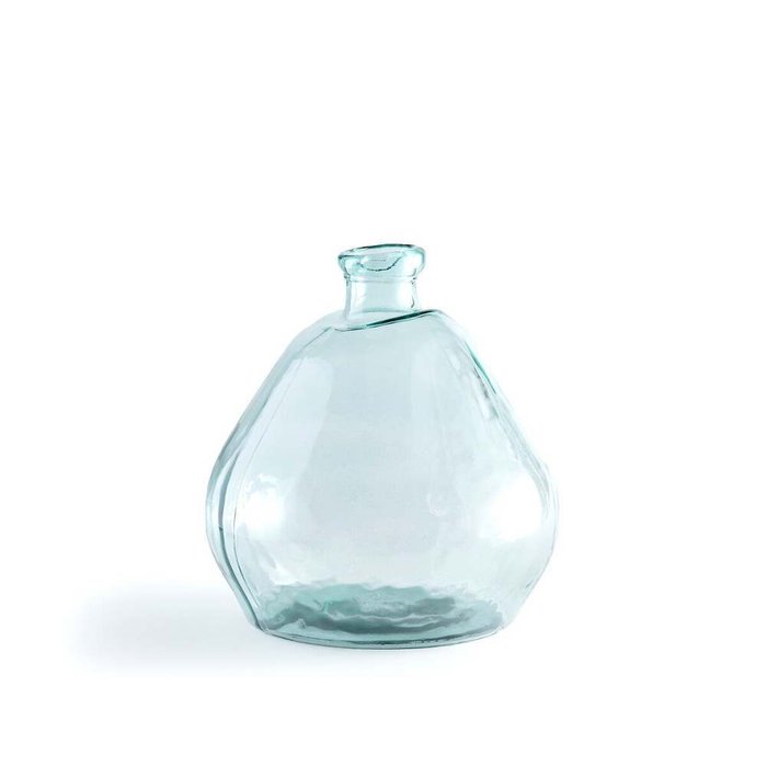 Ваза-бутыль из стекла Izolia голубого цвета