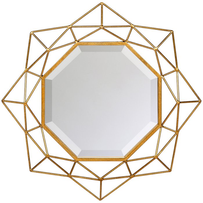 Настенное зеркало Леонардо золотого цвета