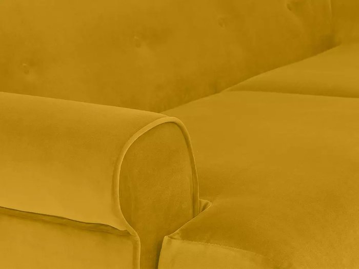 Диван Italia L желтого цвета с черными ножками - лучшие Прямые диваны в INMYROOM