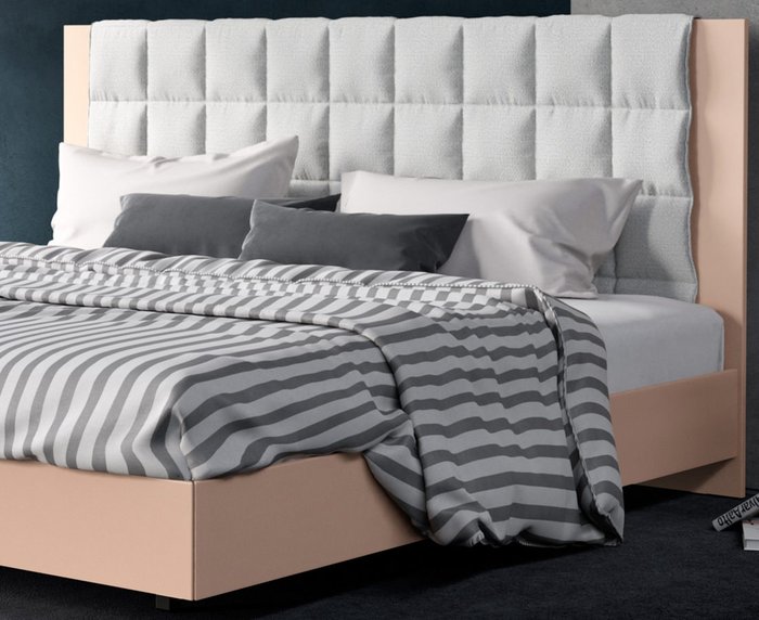 Кровать Izzy розово-бежевого цвета 180х200 - купить Кровати для спальни по цене 88000.0