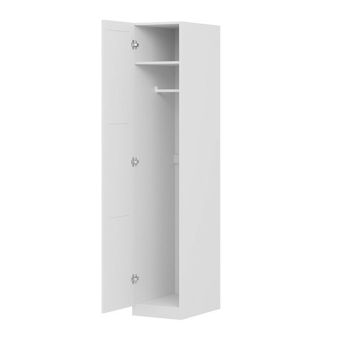Шкаф однодверный с рамочным фасадом Пегас белого цвета - купить Шкафы распашные по цене 5999.0