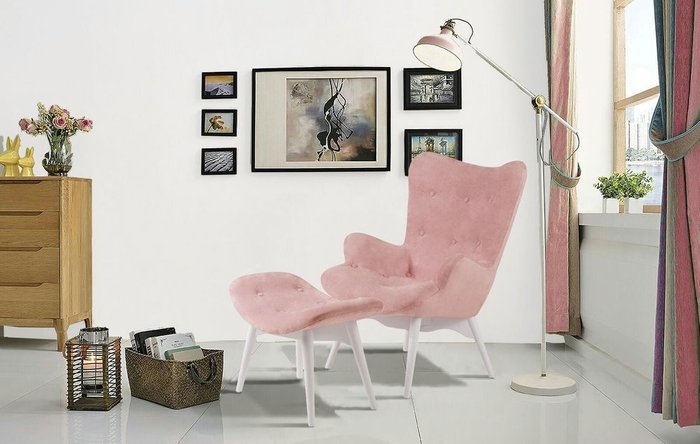 Кресло Contour розового цвета - купить Интерьерные кресла по цене 50463.0