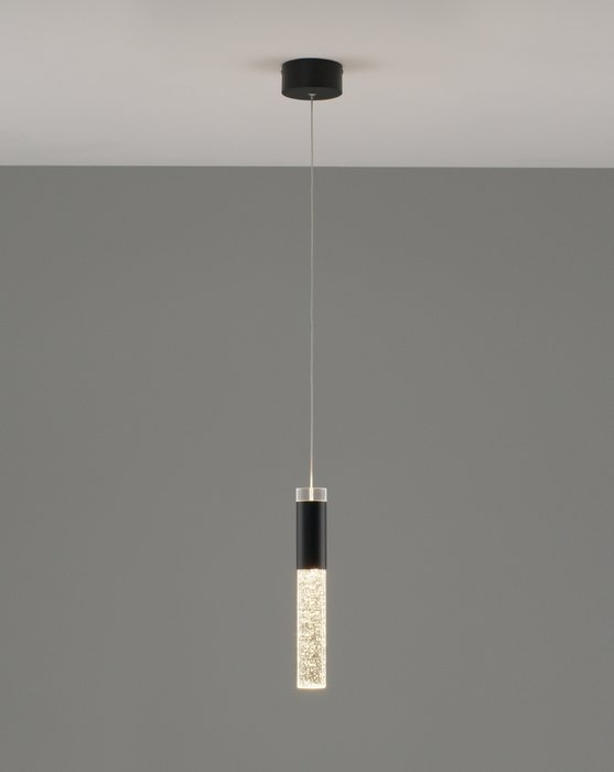 Подвесной светодиодный светильник Ran черного цвета - купить Подвесные светильники по цене 6490.0