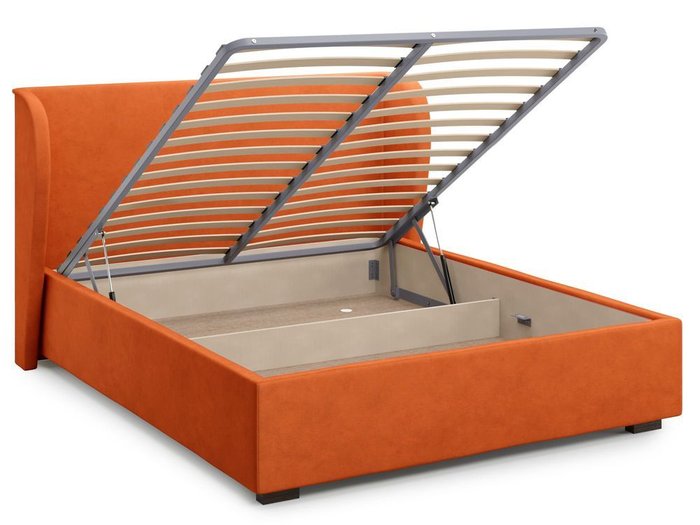 Кровать с подъемным механизмом Tenno 180х200 оранжевого цвета - лучшие Кровати для спальни в INMYROOM