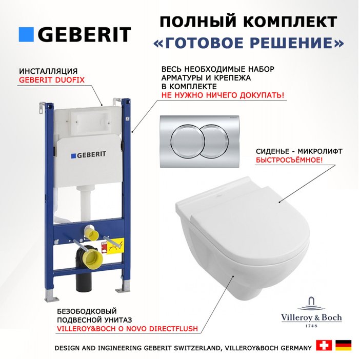Комплект 3 в 1 инсталляция Duofix