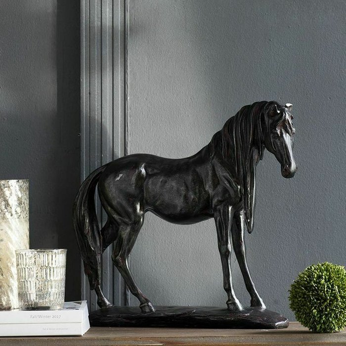 Фигура Лошадь черного цвета - лучшие Фигуры и статуэтки в INMYROOM