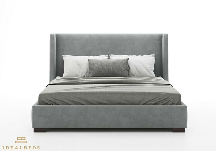 Кровать AJ 140х200 серого цвета - лучшие Кровати для спальни в INMYROOM