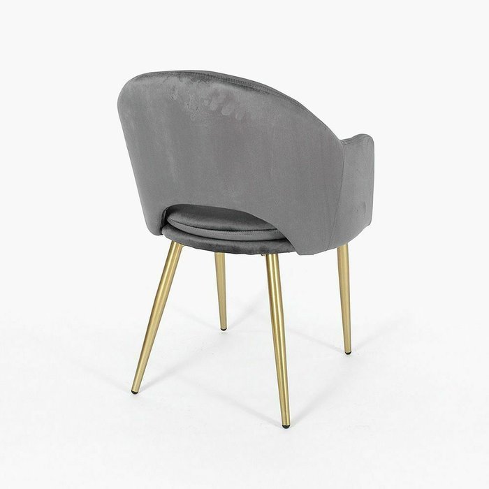 Стул Магриб Нью темно-серого цвета с золотыми ножками - купить Обеденные стулья по цене 13900.0