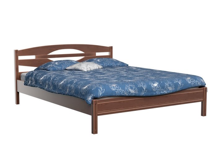 Кровать Валенсия из массива ясеня цвета венге 150х200