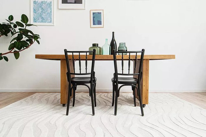 Ковер Zebra 160x230 бежево-белого цвета - купить Ковры по цене 10400.0