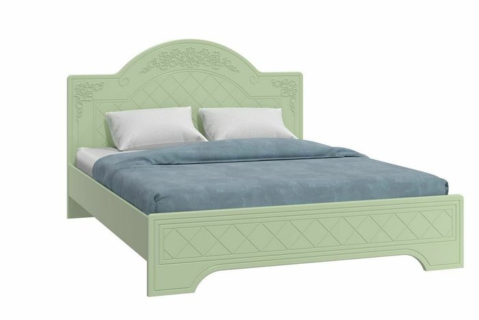 Кровать Соня Премиум 160x200 светло-зеленого цвета - лучшие Кровати для спальни в INMYROOM