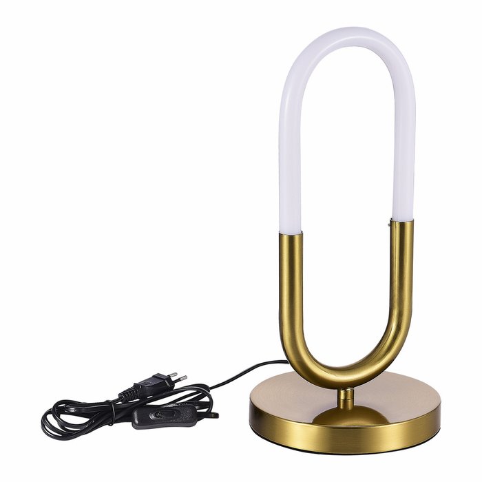 Светильник настольный ST-Luce Золотистый/Белый LED 1*10W 3000K MOFISTO - купить Настольные лампы по цене 9260.0