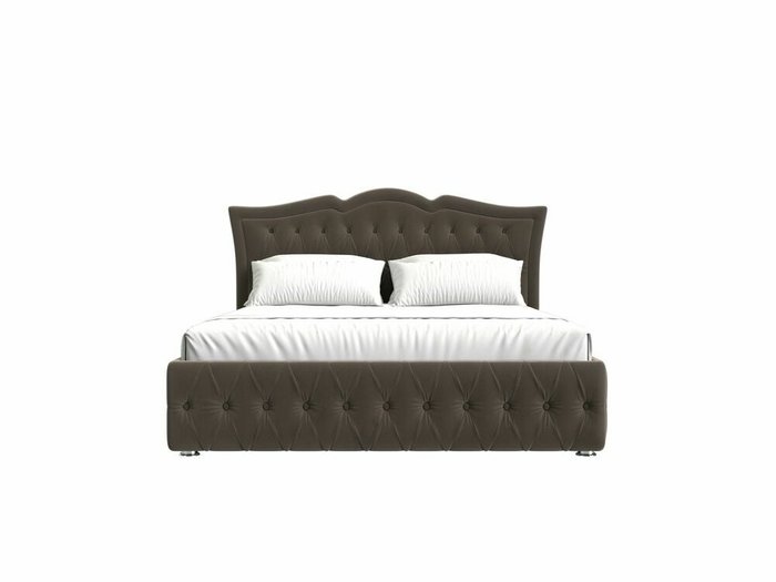 Кровать Герда 180х200 коричневого цвета с подъемным механизмом - купить Кровати для спальни по цене 91999.0
