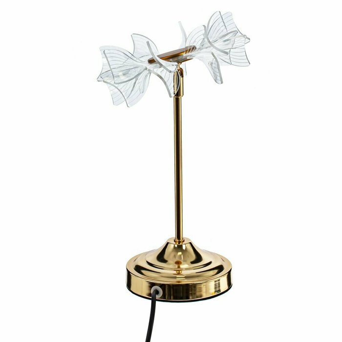 Светильник светодиодный Ромашка бело-золотого цвета - купить Настольные лампы по цене 5123.0