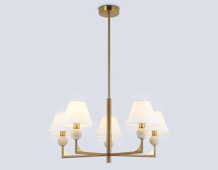 Люстра на штанге Classic LH75159 (ткань, цвет белый)