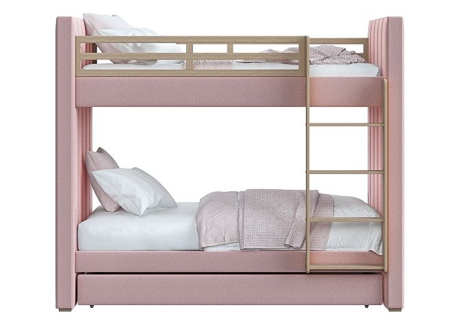 Двухъярусная кровать Cosy 90х200 розового цвета - купить Двухъярусные кроватки по цене 118900.0