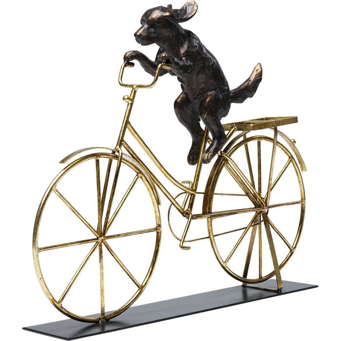 Статуэтка Dog With Bicycle бронзового цвета - купить Фигуры и статуэтки по цене 23750.0