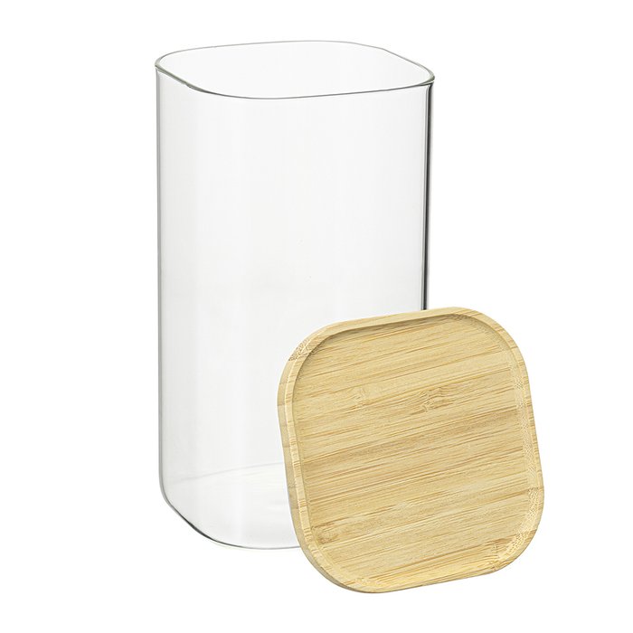 Банка для хранения Glass Bamboo 1,4 л - лучшие Емкости для хранения в INMYROOM